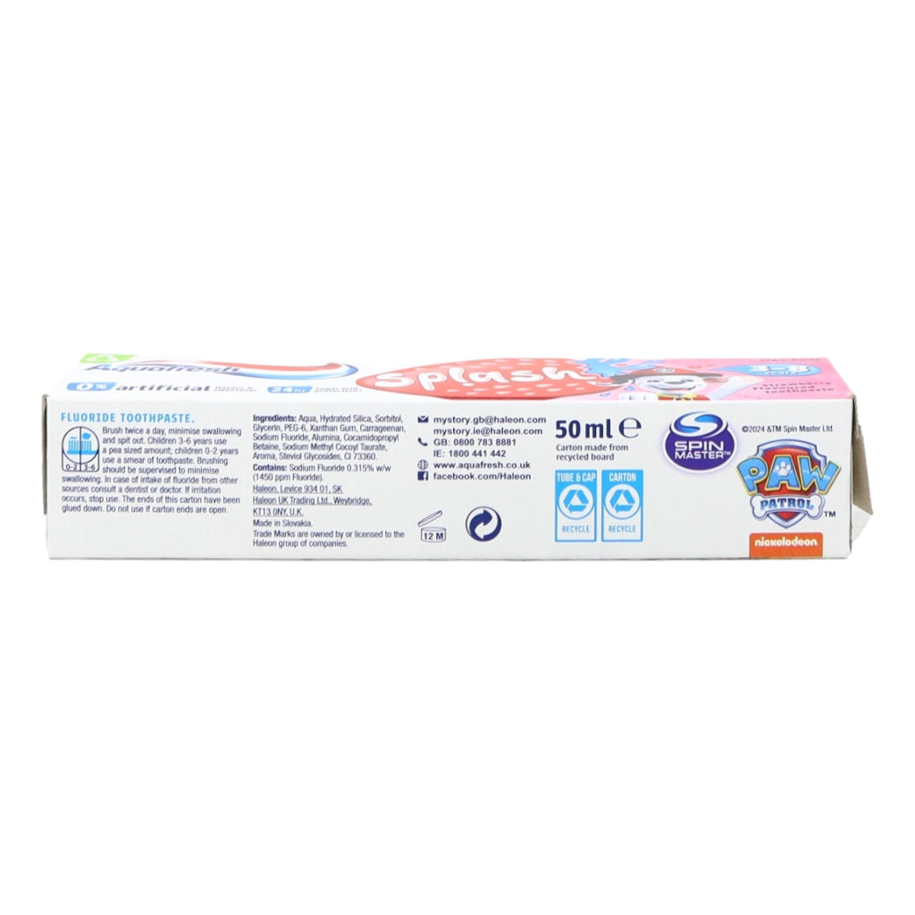 Aquafresh Kids Toothpaste 50ml Splash Strawberry & Mint 3-8 Years