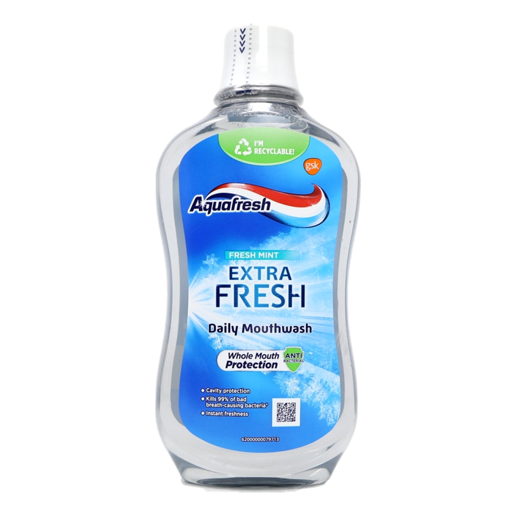 Buy Aquafresh Mouthwash 500ml Freshmint online at Intamarque Wholesale – Trusted FMCG distributor