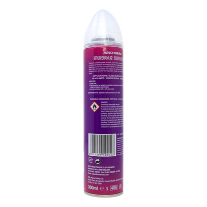 Aristowax Invisible Windows 300ml Foaming Aerosol Glass Cleaner