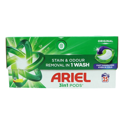 Ariel Original All In 1 Pods Washing Liquid Capsules 25 Washes