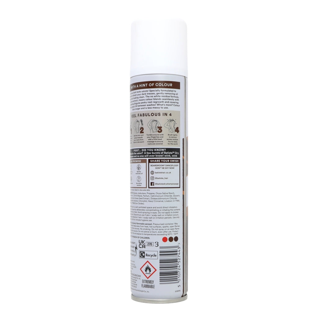 Batiste Dry Shampoo 200ml Dark & Deep Brown Hair