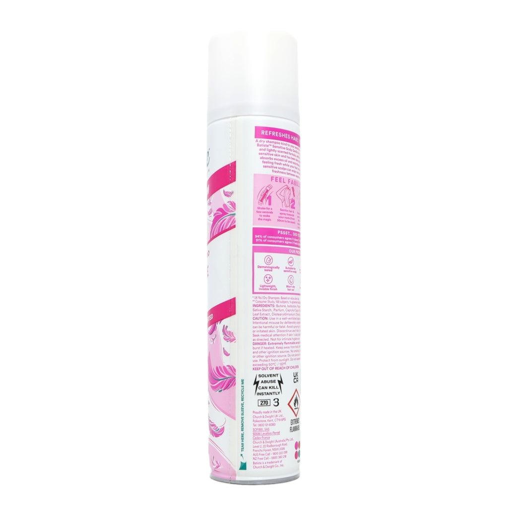 Aerosol can with pink floral design on a white background