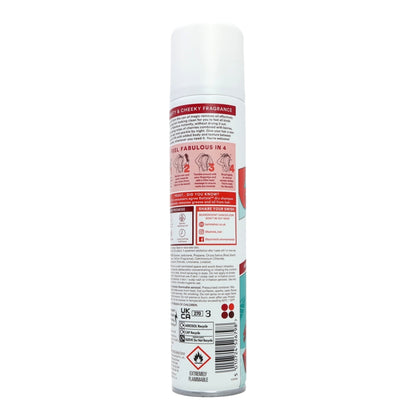 Dry Shampoo  with a red label on a white background