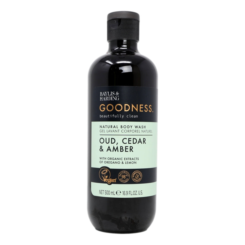 Buy Baylis & Harding Goodness Body Wash 500ml Oud Cedar and Amber online at Intamarque Wholesale – Trusted FMCG distributor