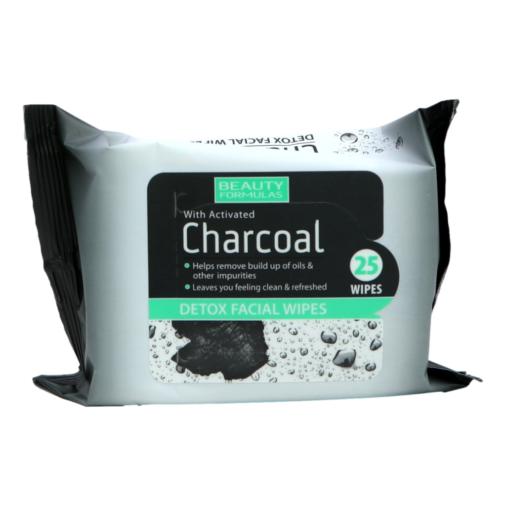 Beauty Formulas Charcoal Facial Wipes 25'S