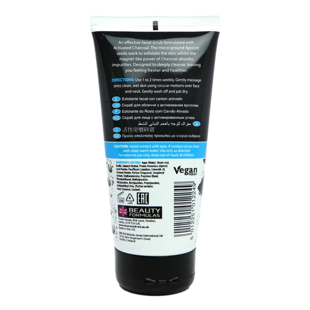 Beauty Formulas 150ml Charcoal Scrub