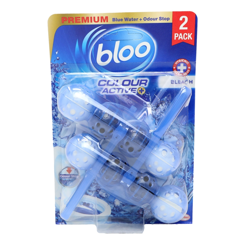 Buy Bloo Colour Active Toilet Rim Block 2x50g Bleach online at Intamarque Wholesale – Trusted FMCG distributor