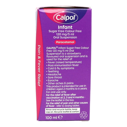 Calpol Infant Colour Free Sugar Free Suspension MED