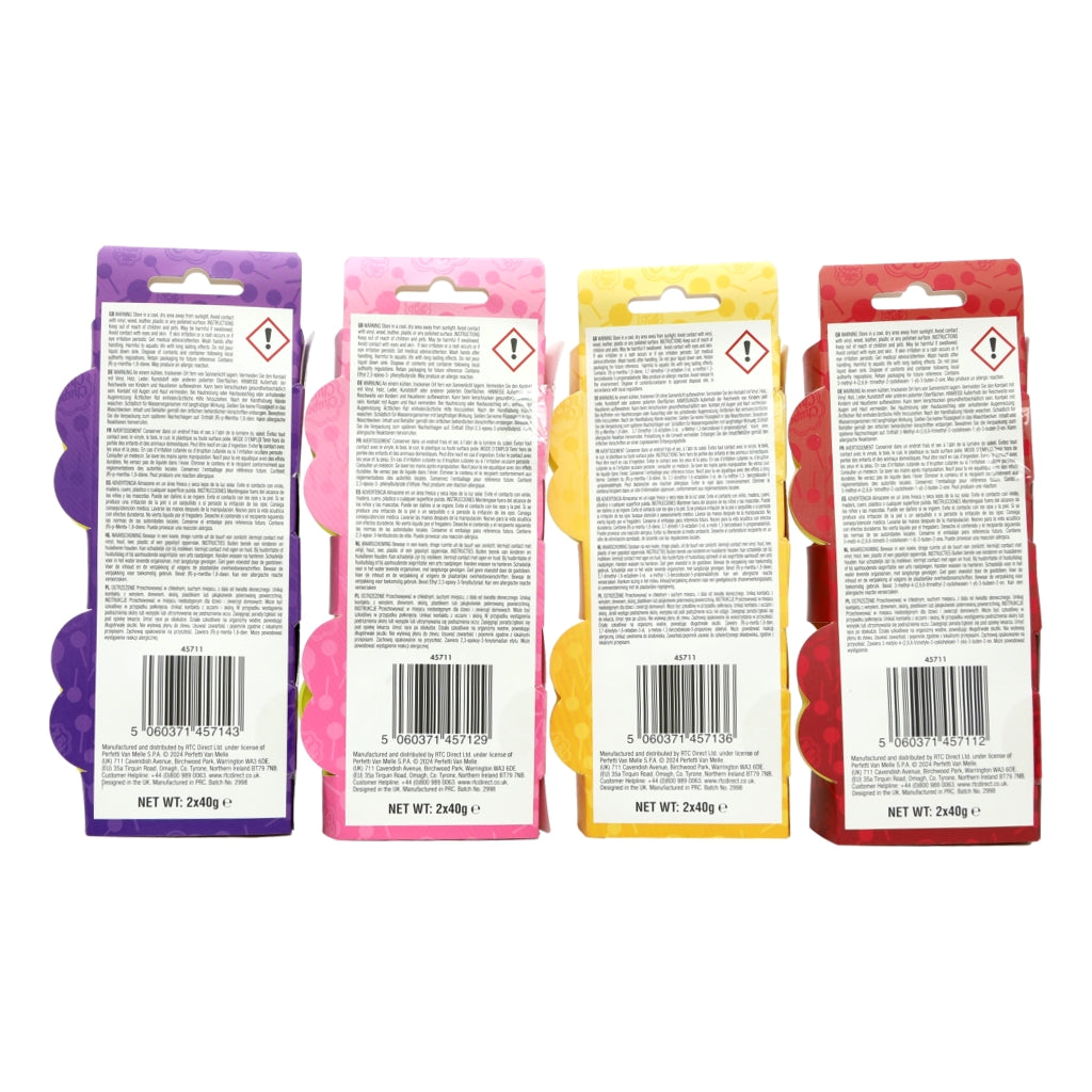 Chupa Chups Stick & Twist Solid Gel Air Freshener 2x40g Grape, Mango, Cherry, Strawberry & Cream