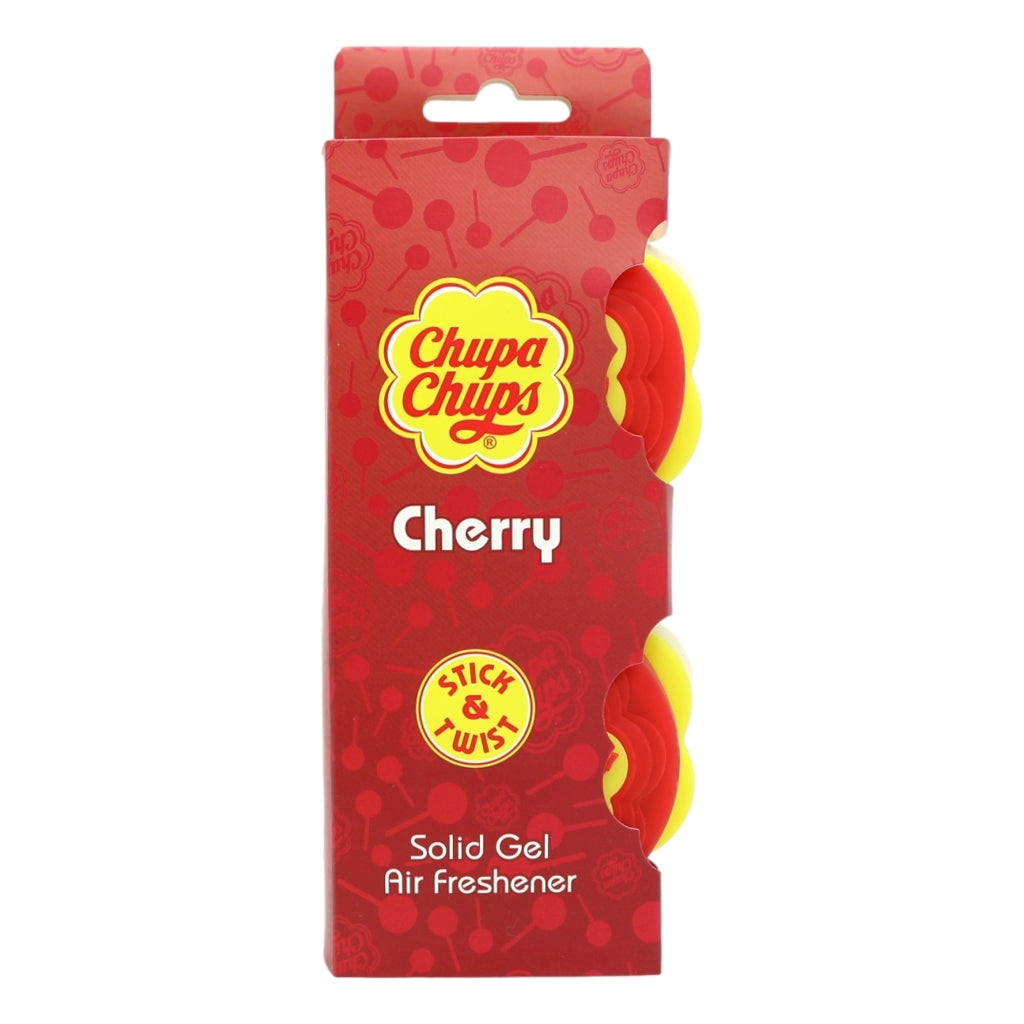 Chupa Chups Stick & Twist Solid Gel Air Freshener 2x40g Grape, Mango, Cherry, Strawberry & Cream