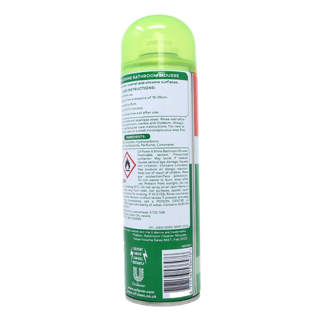Cif Bathroom Mousse 500ml Citrus Burst