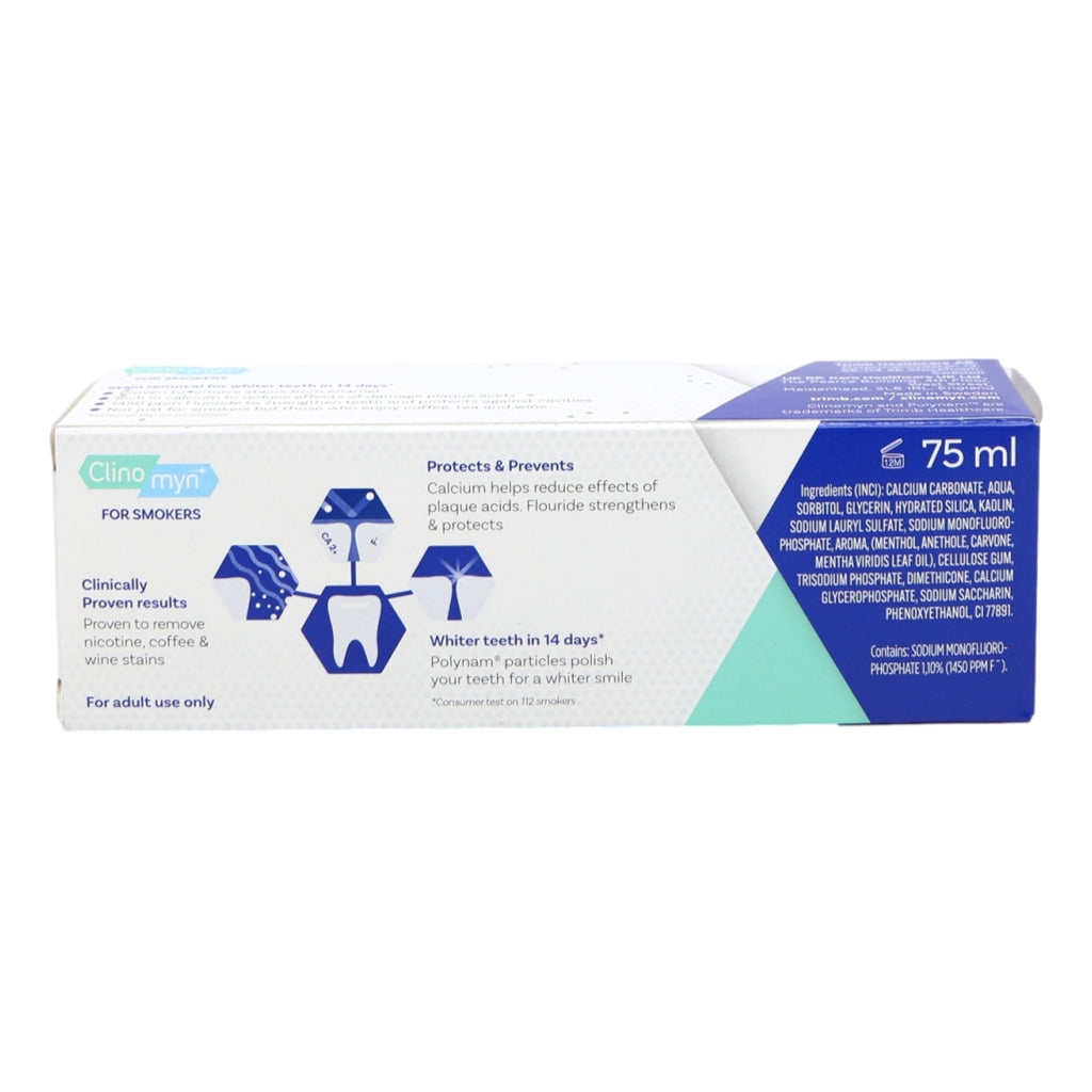 Clinomyn Smokers Toothpaste 75ml Fresh Mint