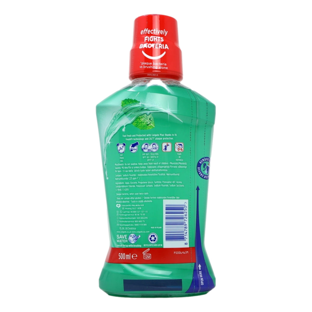 Colgate Mouthwash Plax 500ml Soft Mint