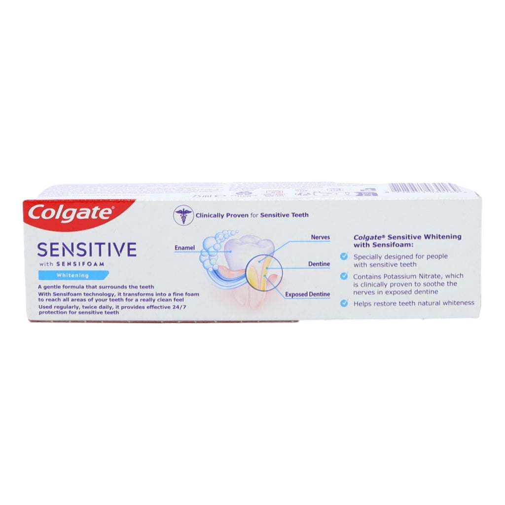 Colgate Toothpaste 75ml Sensitive Foam White
