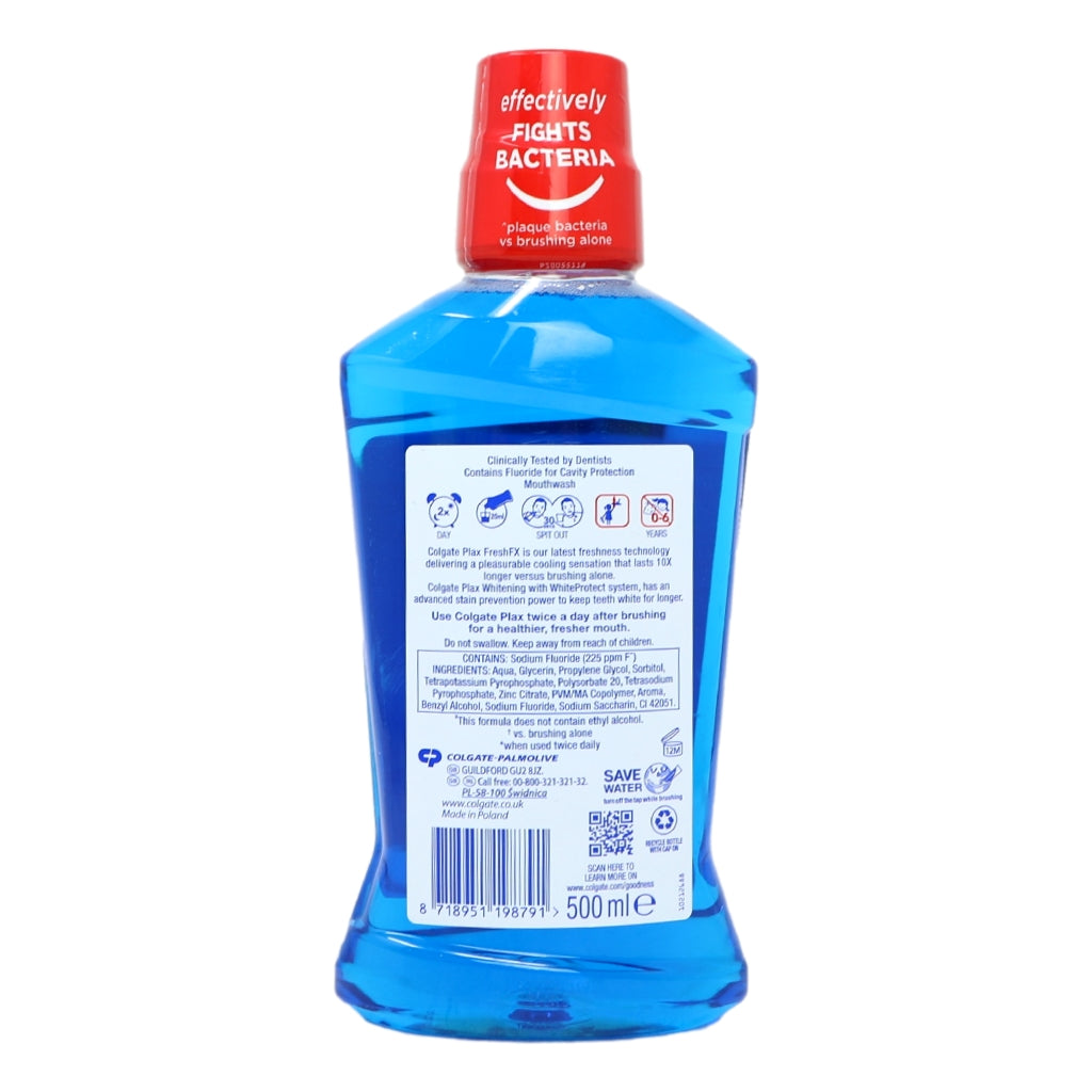 Colgate Mouth Rinse Plax 500ml Whitening