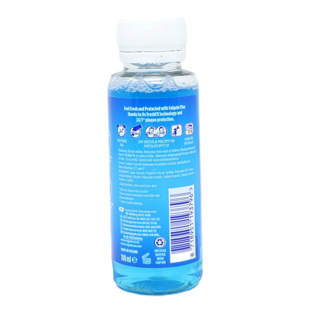 Colgate Mouth Rinse 100ml Plax Cool Mint Travel