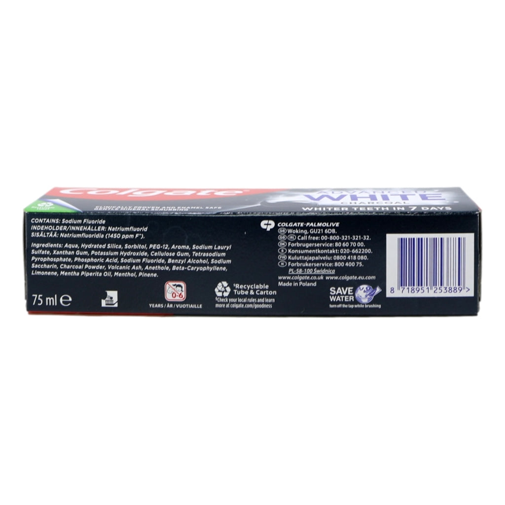 Colgate Toothpaste 75ml Advanced Whitening Charcoal