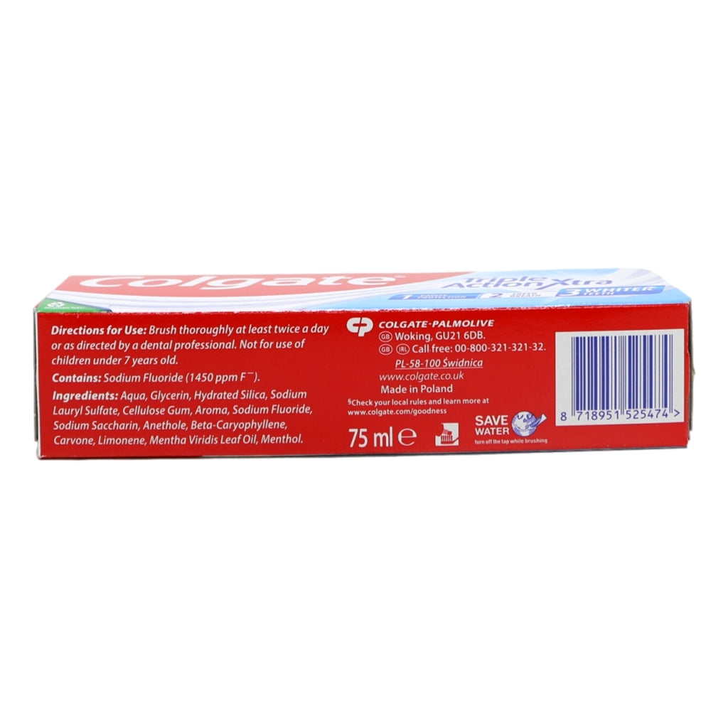 Colgate Toothpaste 75ml Triple Action White