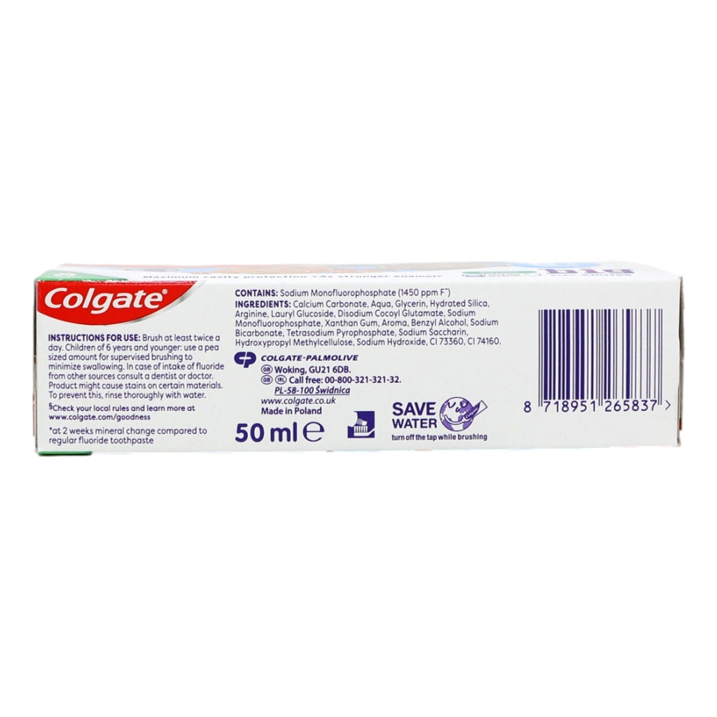 Colgate toothpaste tube packaging with label on a white background