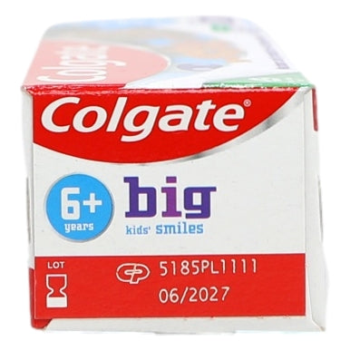 Colgate toothpaste packaging for kids over 6 years old on a white background