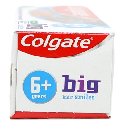 Colgate toothpaste packaging for children aged 6 and up on a white background