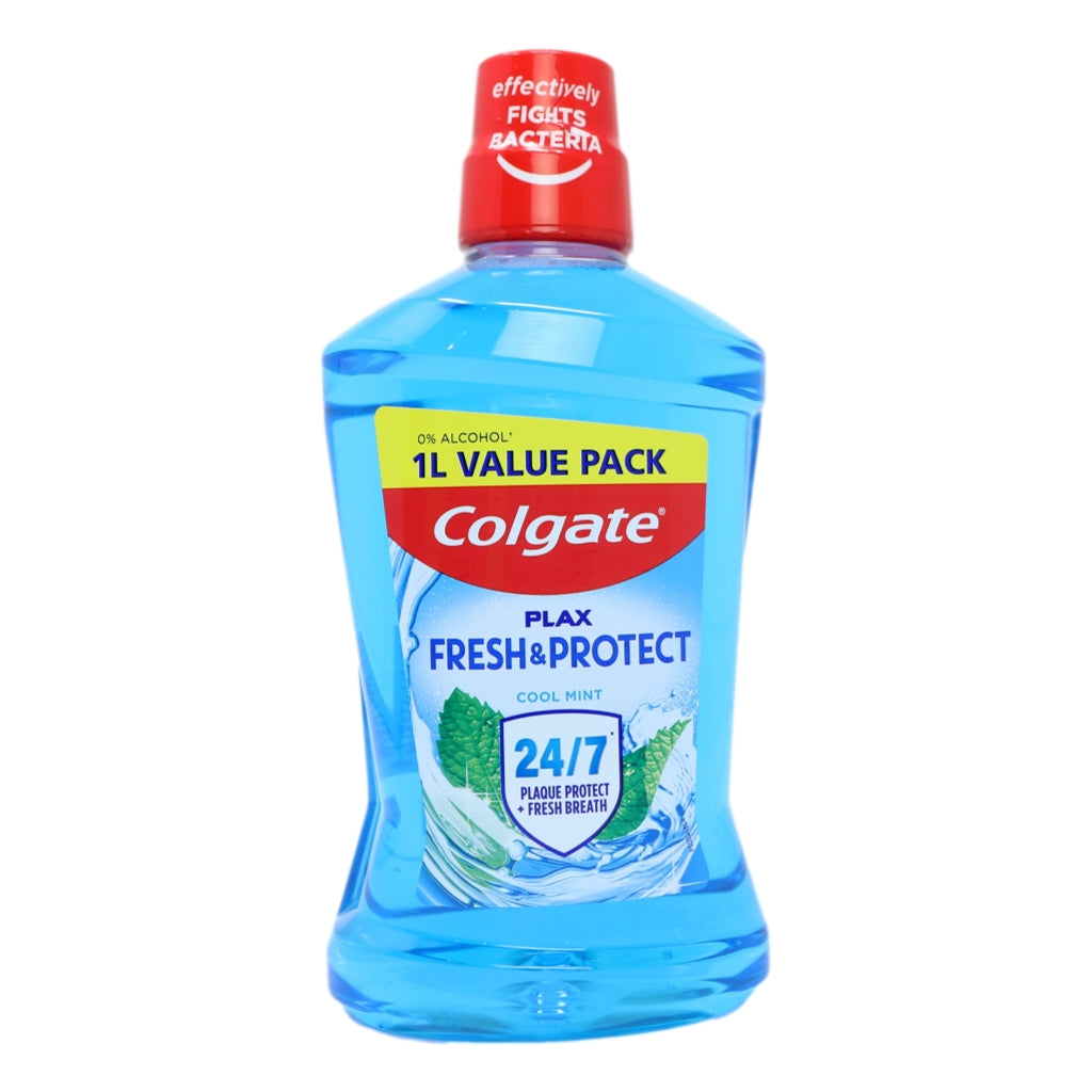 Colgate Mouth Rinse Plax 1L Blue