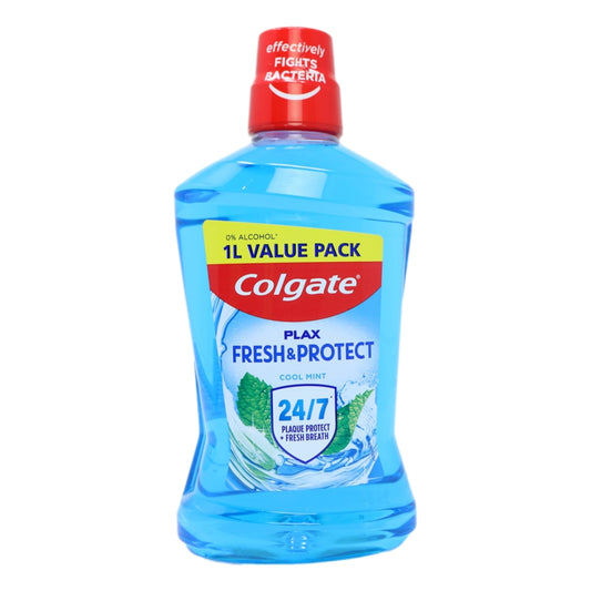 Colgate Mouth Rinse Plax 1L Blue