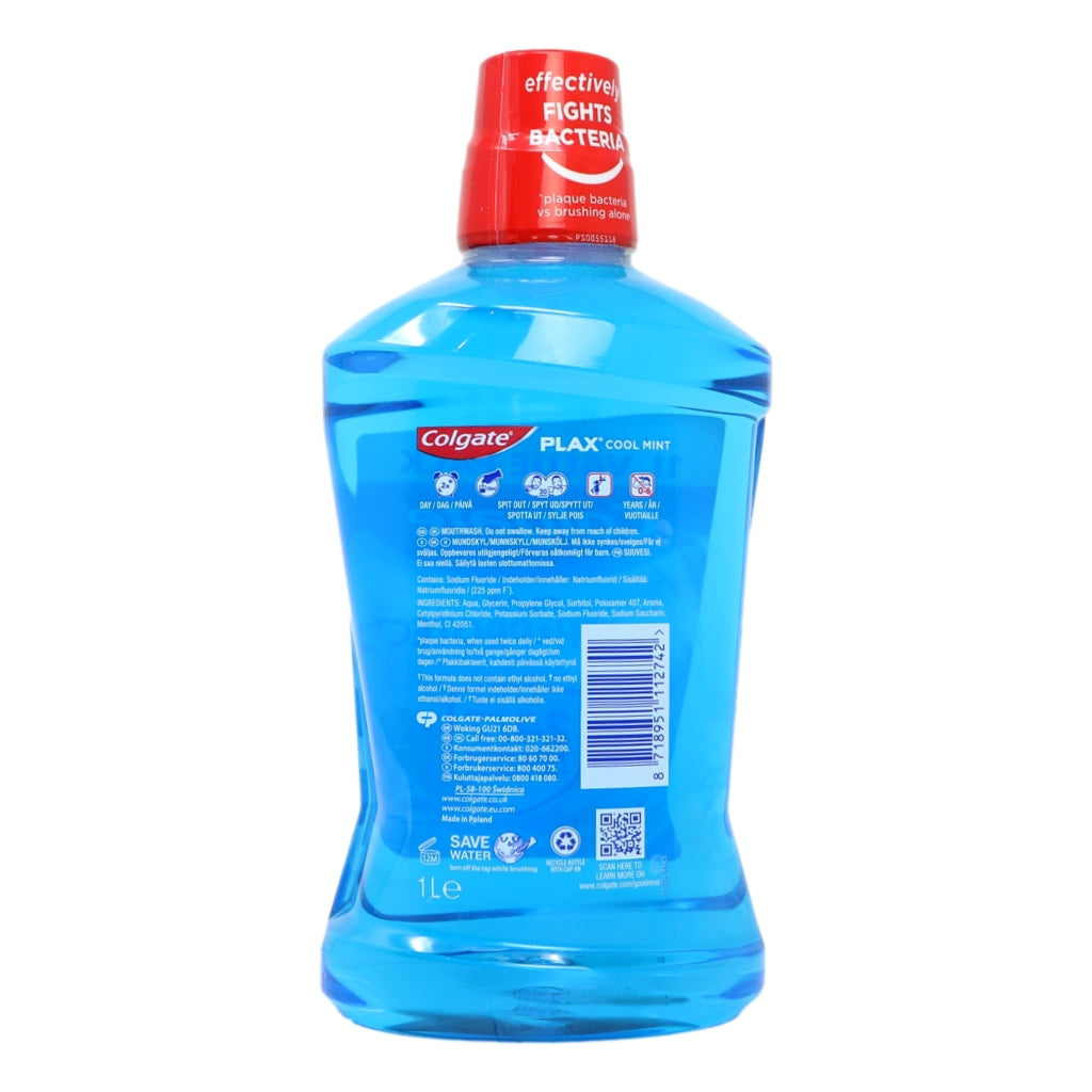 Colgate Rinses Colgate Mouth Rinse Plax 1L Blue | 8718951112742 | Intamarque Wholesale