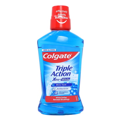 Buy Colgate Mouth Rinse 500ml Triple Action Xtra White online at Intamarque Wholesale – Trusted FMCG distributor