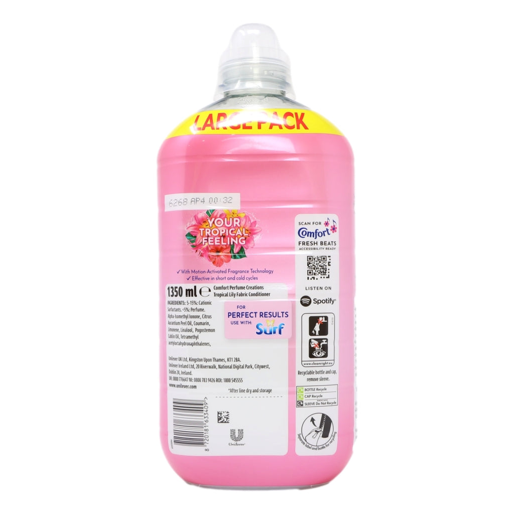 Comfort Fabric Conditioner 45w Creations Tropical Lily