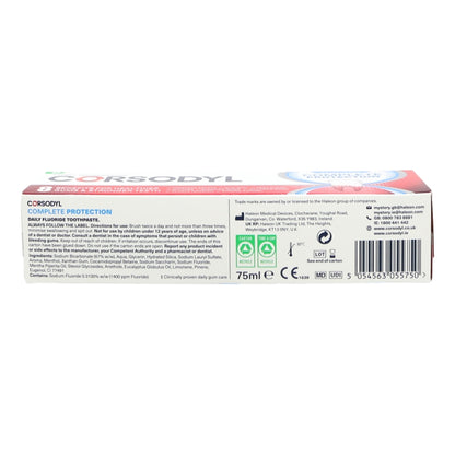 Corsodyl Toothpaste 75ml Complete Protection Extra Fresh