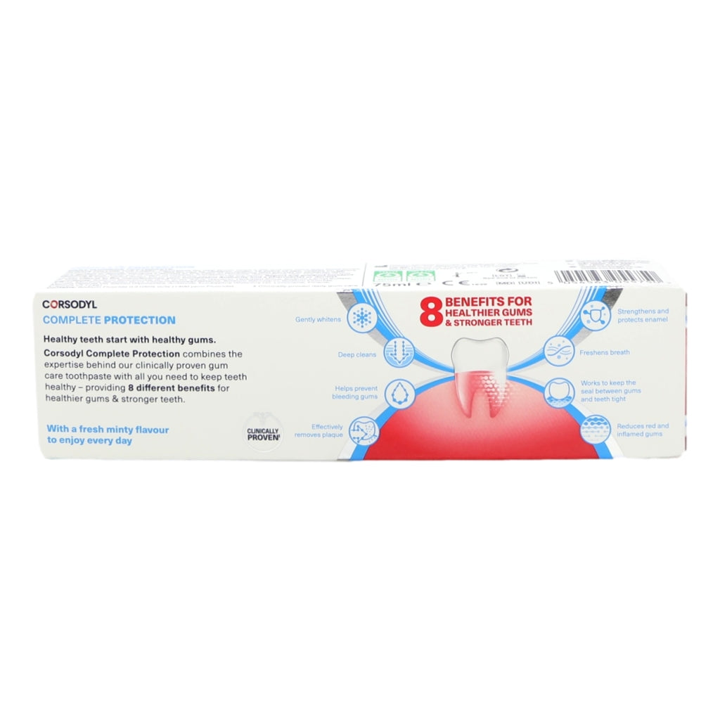 Corsodyl Toothpaste 75ml Complete Protection Extra Fresh