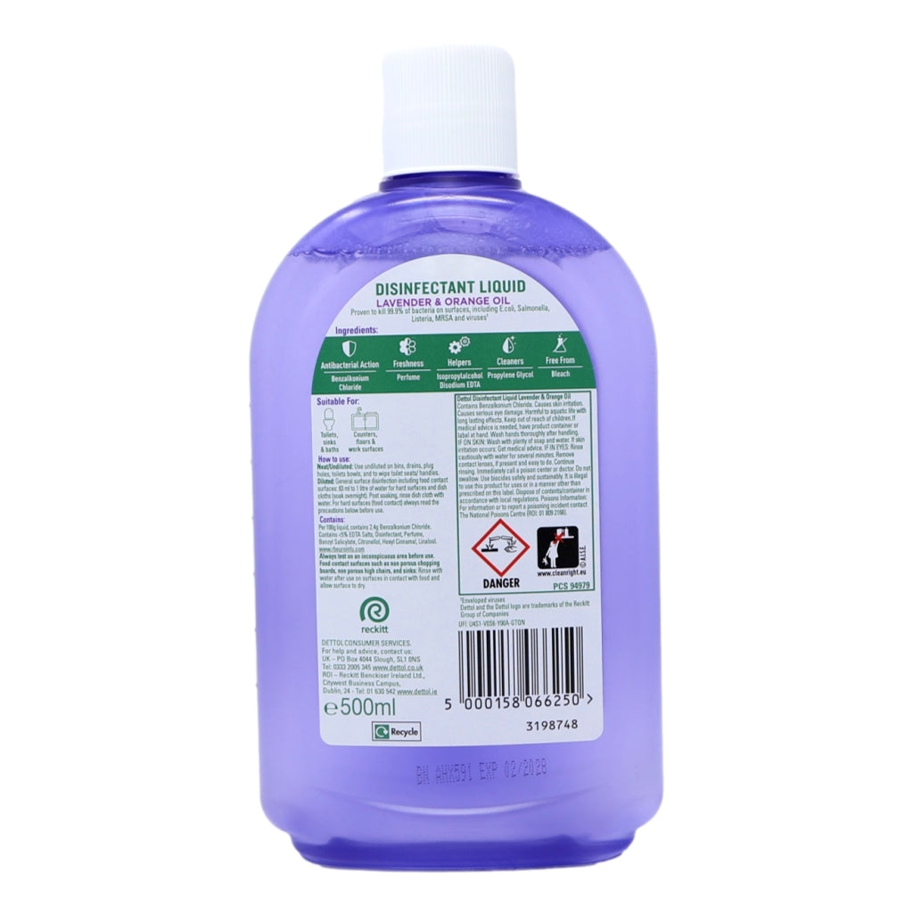 Dettol Disinfectant Liquid 500ml Lavender & Orange