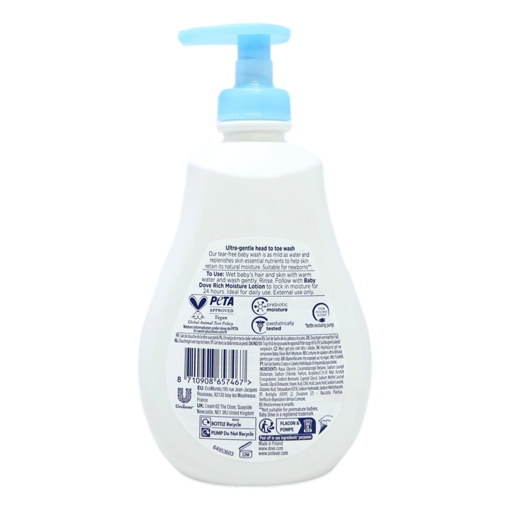 Dove Baby Head to Toe Wash 400ml Rich Moisture