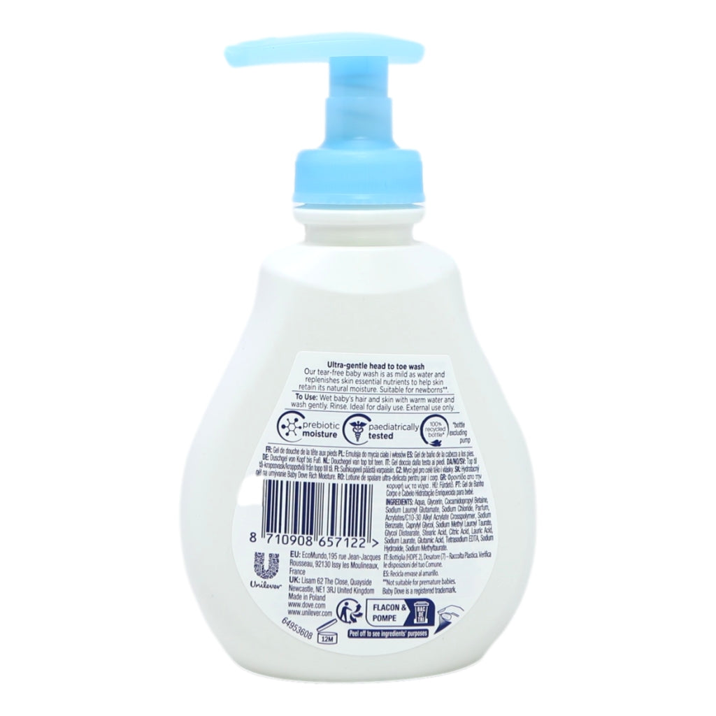 Dove Baby Head to Toe 200ml Rich Moisture Export