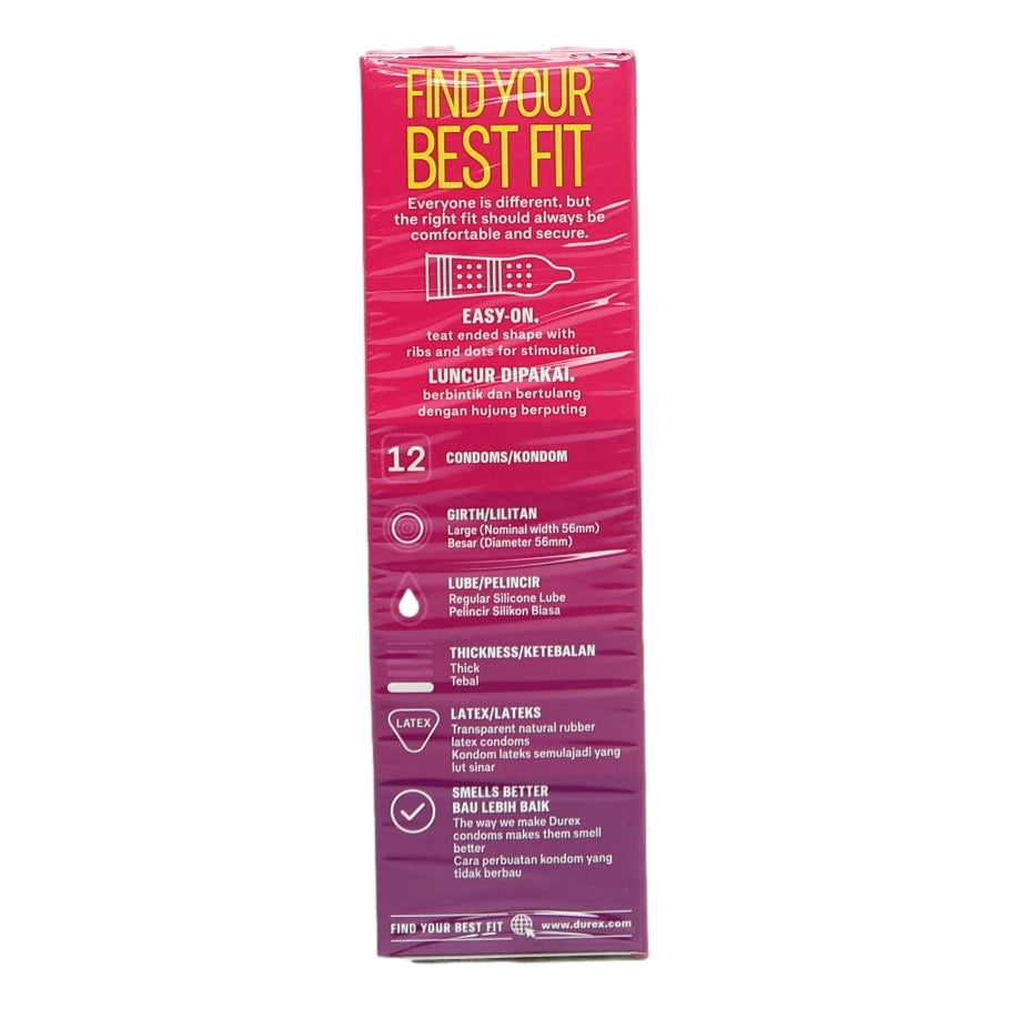 Durex Pleasuremax 12s (6x12)