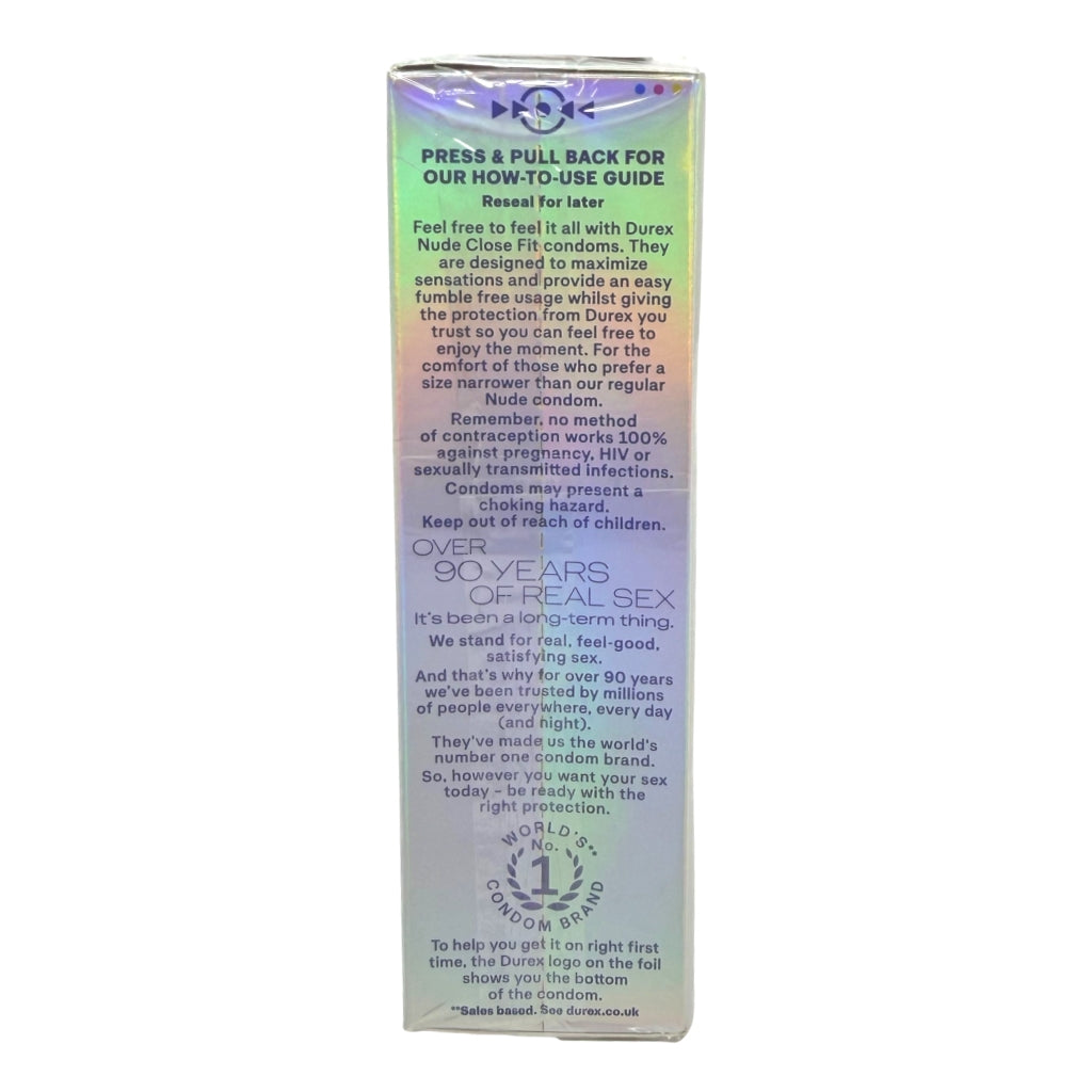 Durex Condoms 12pk Nude Close Fit