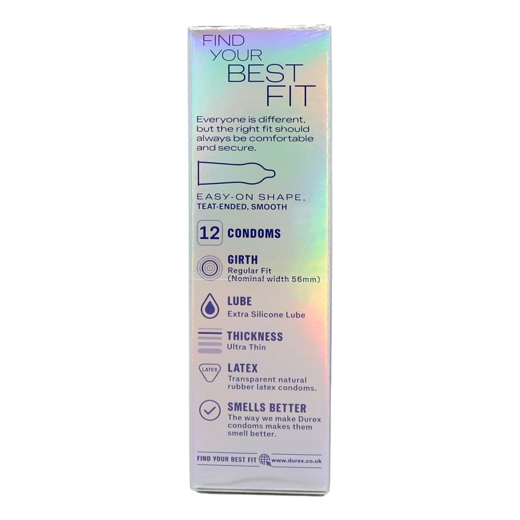 Durex Condoms 12pk Nude Extra Lube Regular Fit
