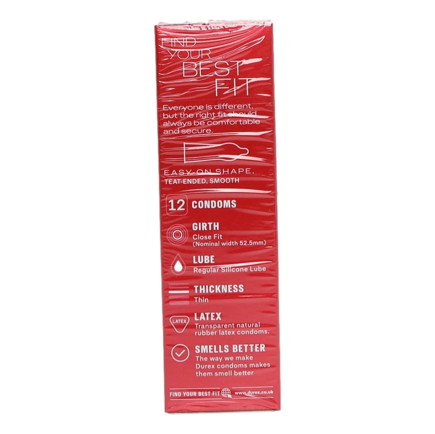 Durex Condoms 12pk Thin Feel Close Fit
