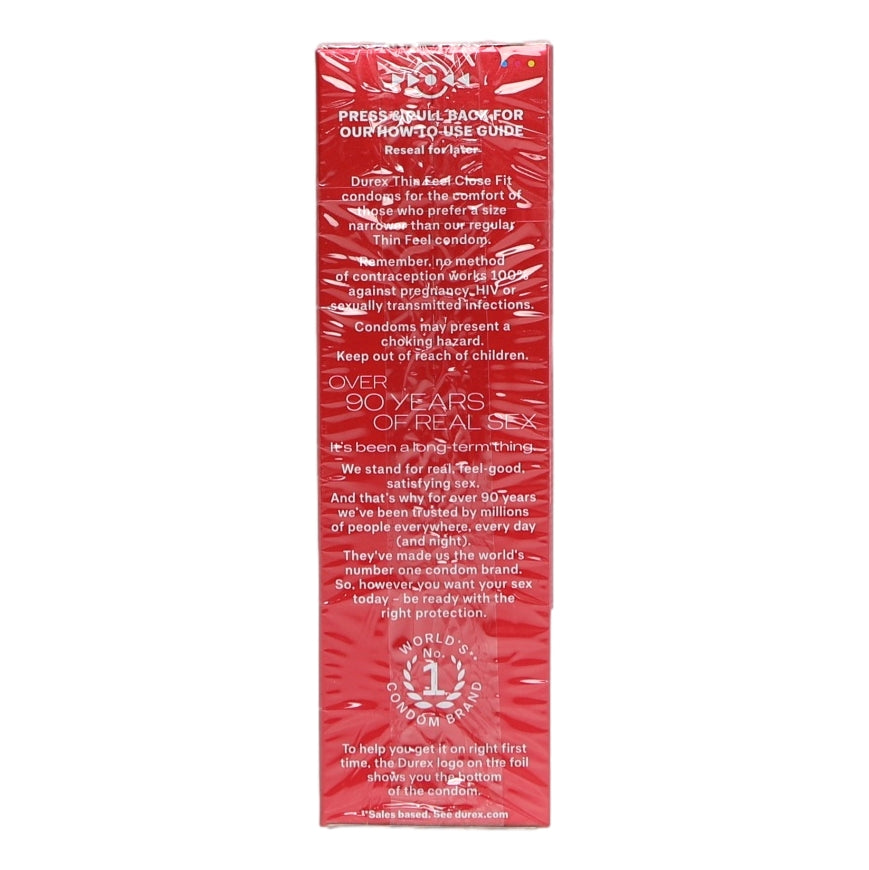 Durex Condoms 12pk Thin Feel Close Fit