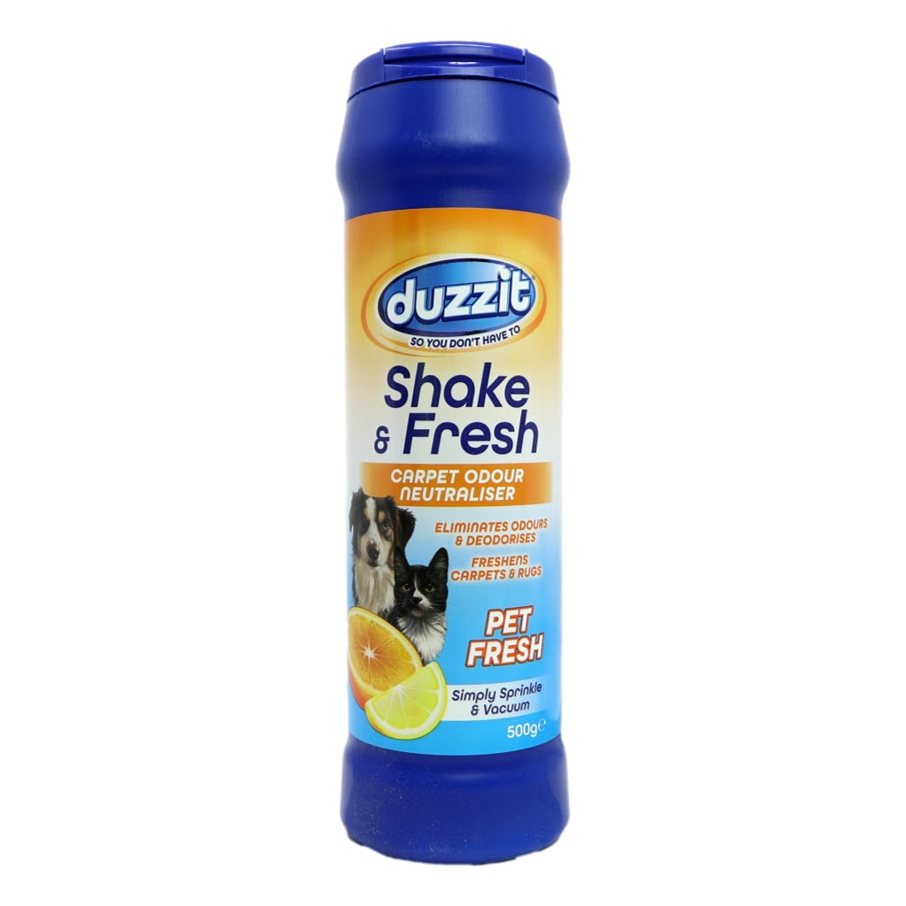 Duzzit Shake & Fresh Carpet Odour Neutraliser 500G Pet Fresh