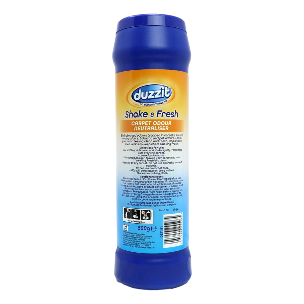 Duzzit Shake & Fresh Carpet Odour Neutraliser 500G Pet Fresh