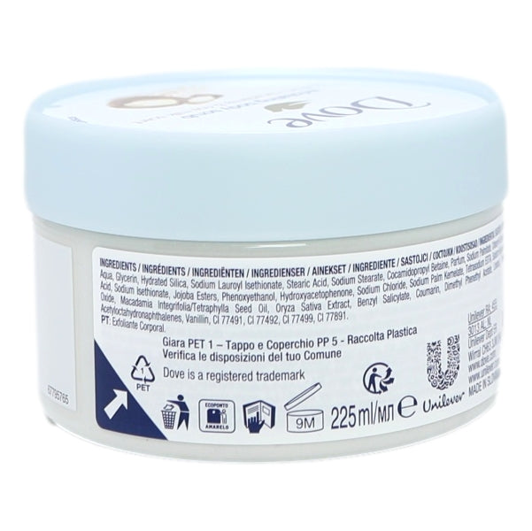 Dove Body Scrub 225ml Macadamia & Rice Milk