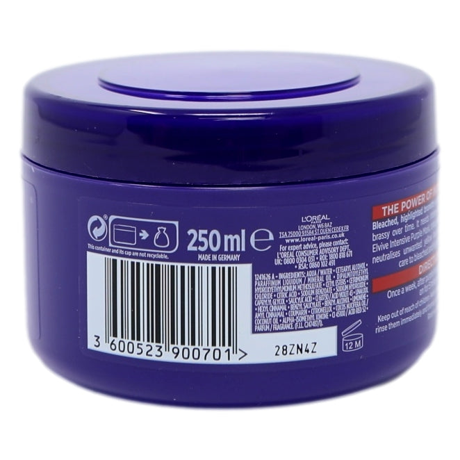 L'Oreal Elvive Mask Pot 250ml Colour Protect Anti-Brassiness Purple