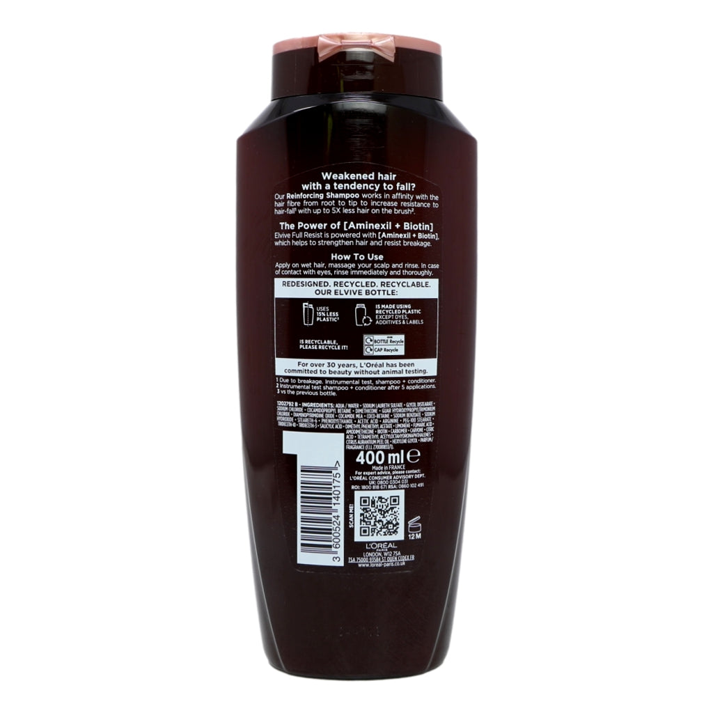 L'Oreal Elvive Shampoo 400ml Full Resist (Aminexil)