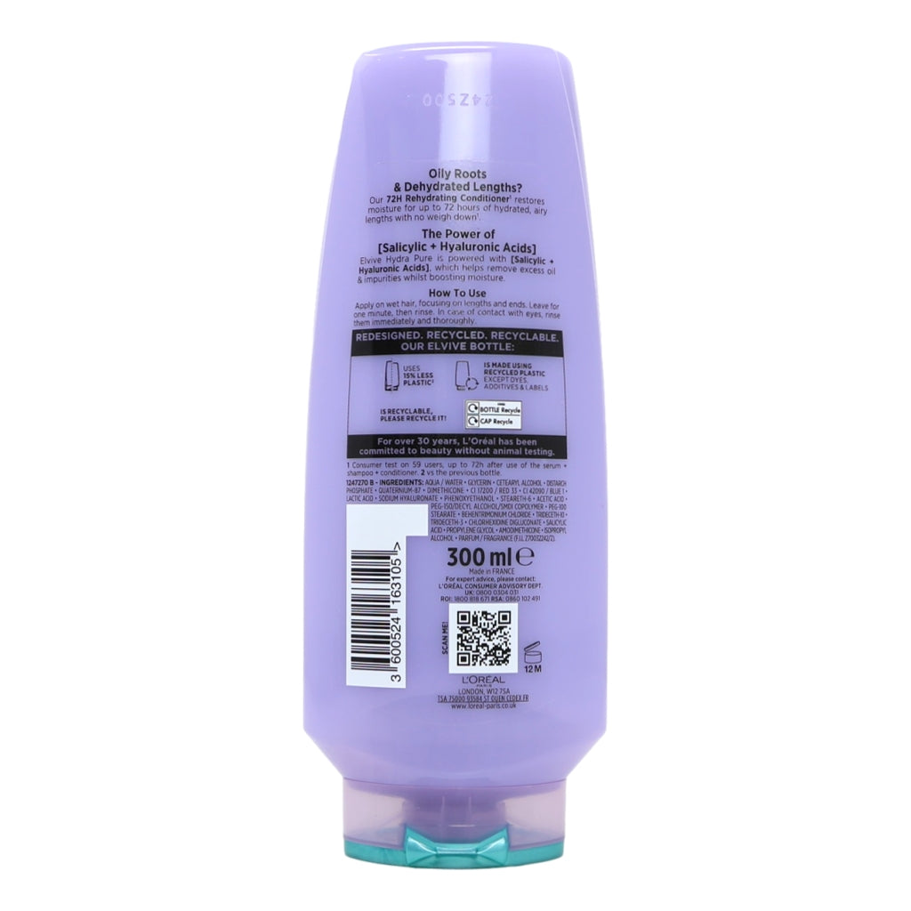 L'Oreal Elvive Conditioner 300ml Hydra Pure
