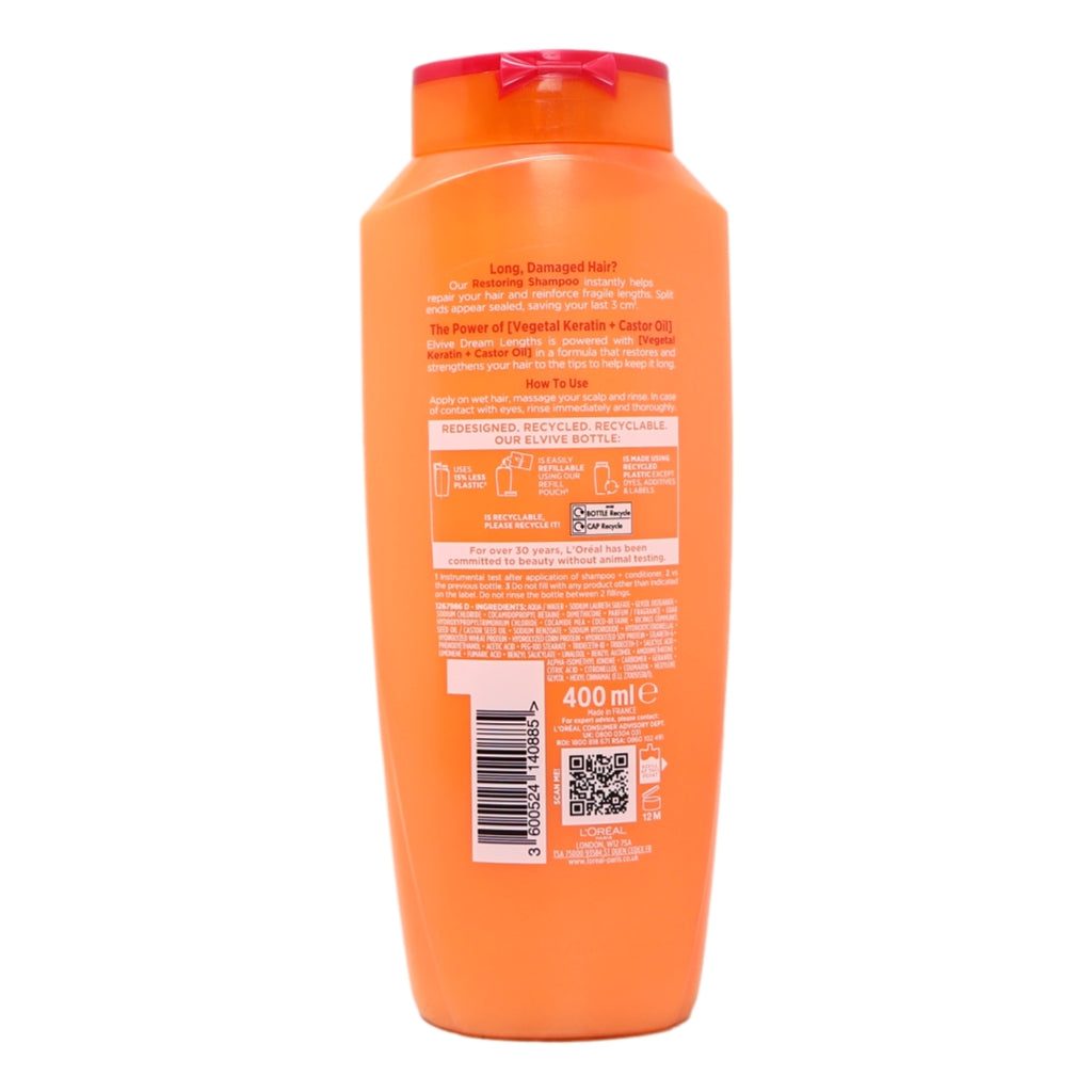 L'Oreal Elvive Shampoo 400ml Dream Lengths