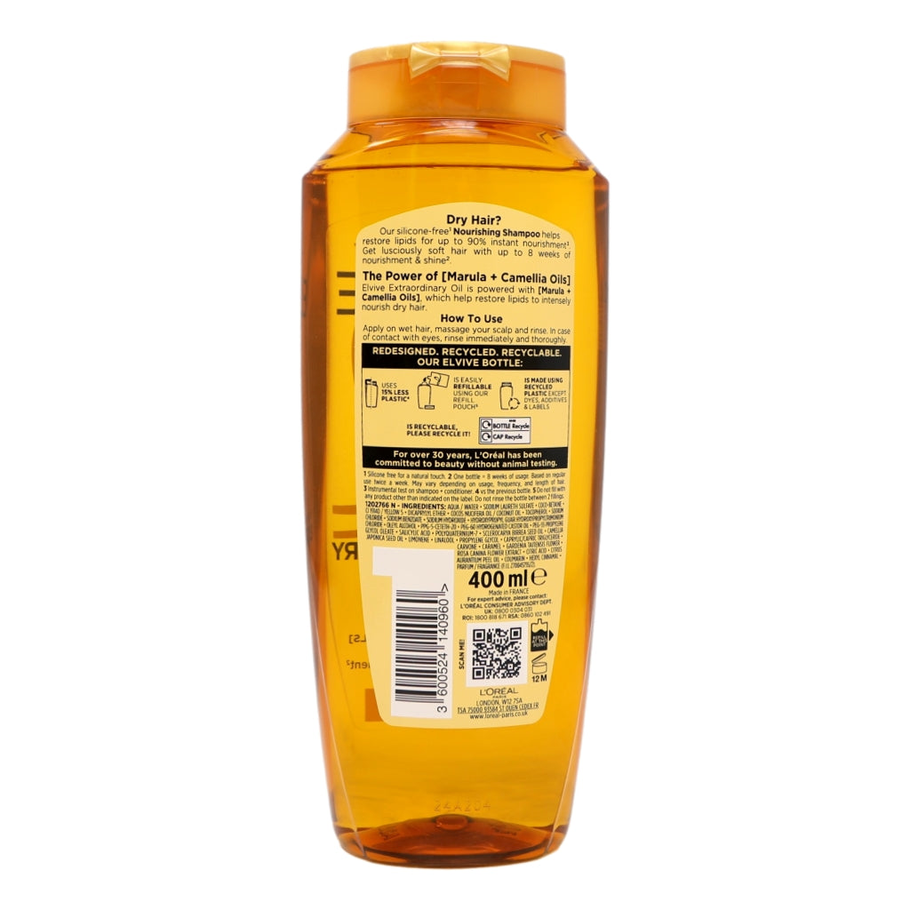 L'Oreal Elvive Shampoo 400ml Extraordinary Oil Normal
