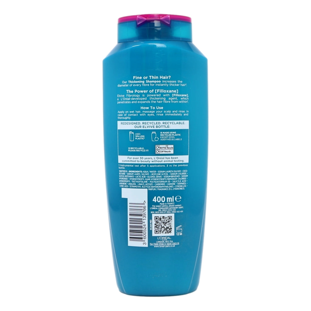 L'Oreal Elvive Shampoo 400ml Fibrology