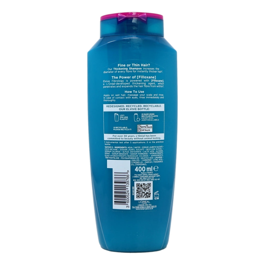 L'Oreal Elvive Shampoo 400ml Fibrology